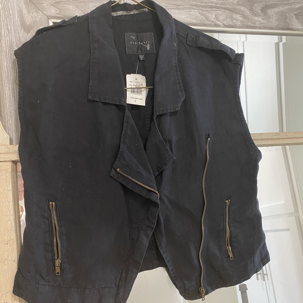 Sanctuary Linen Sleeveless Jacket